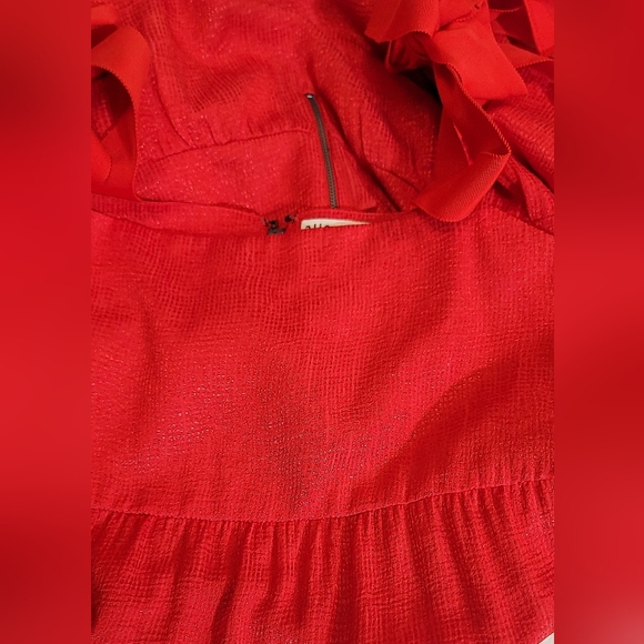 ALICE& + OLIVIA Cynthia Tie Shoulder Midi Dress - Picture 11 of 12